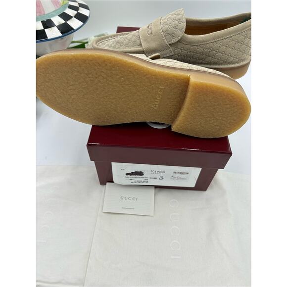 Men\'s Gucci, GG monogram web loafers size 10 fits 10.5 US made in Italy main image 6